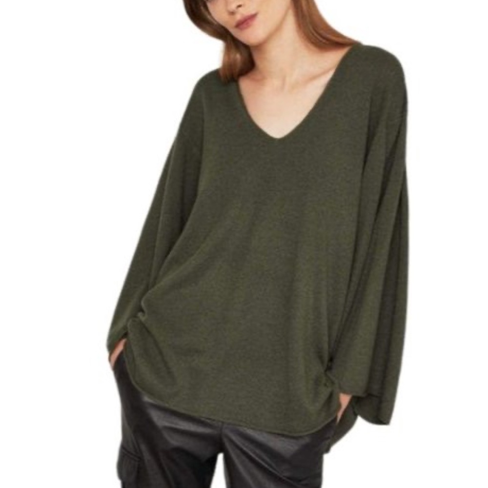 NWT BGBGMaxAzria Masha Oversized Sweater Pullover Olive XS/S